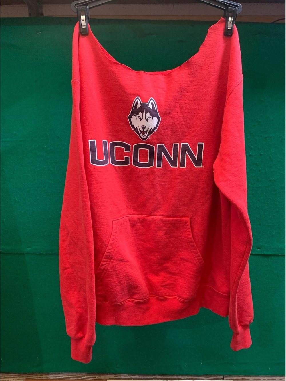 Champion UConn Huskies Red Hooded Sweatshirt